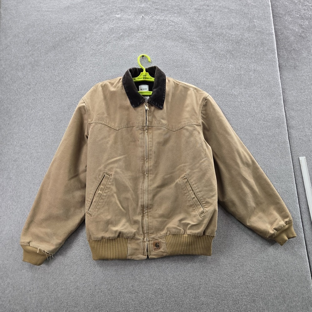 VINTAGE Carhartt Men Jacket XL Santa Fe Corduroy Collar J14 CML Quilted Lined